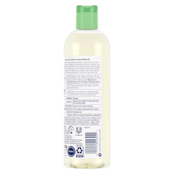 Baby Dove Caring By Nature Hypoallergenic Baby Oil, 8oz -