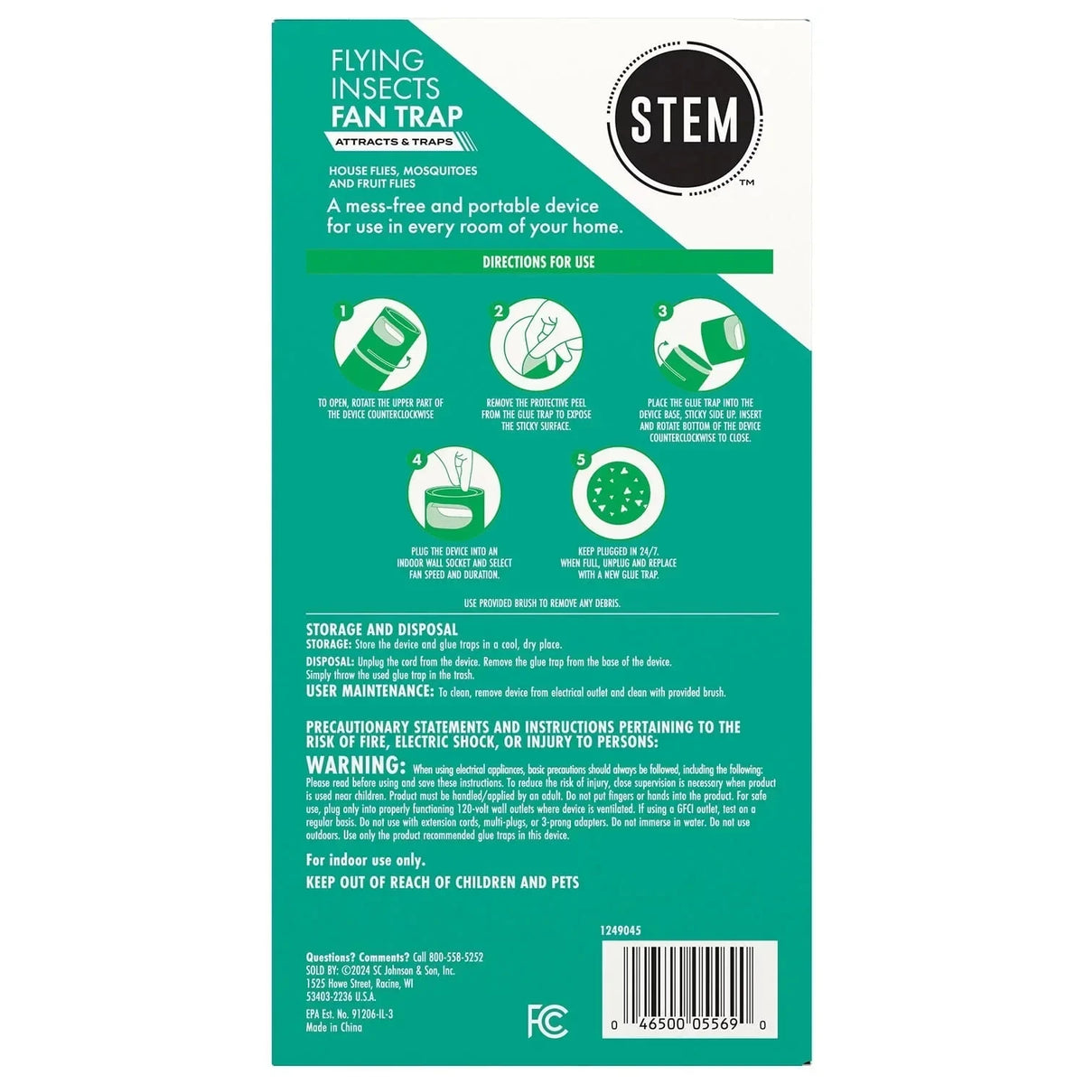STEM Flying Insects Fan Trap Starter Kit: 1 Device + 15 Glue Traps -