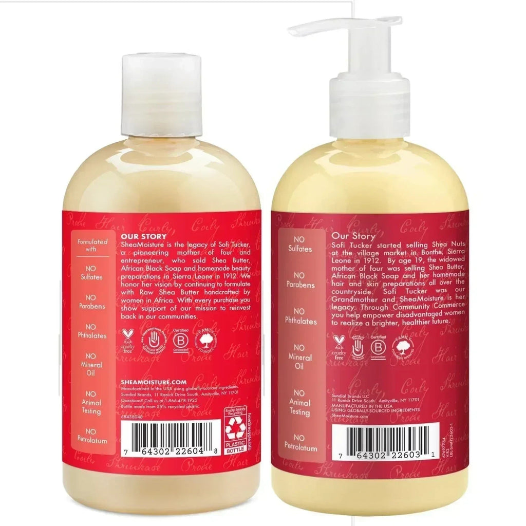 SheaMoisture Shampoo & Conditioner Set for Curly Hair, Red Palm