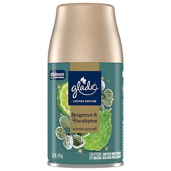 Glade Automatic Spray Refills, Bergamot & Eucalyptus, 6.2 oz