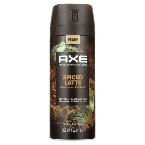 AXE Fine Fragrance Collection Premium Body Spray, Spiced Latte Cardamom & Patchouli, 4oz