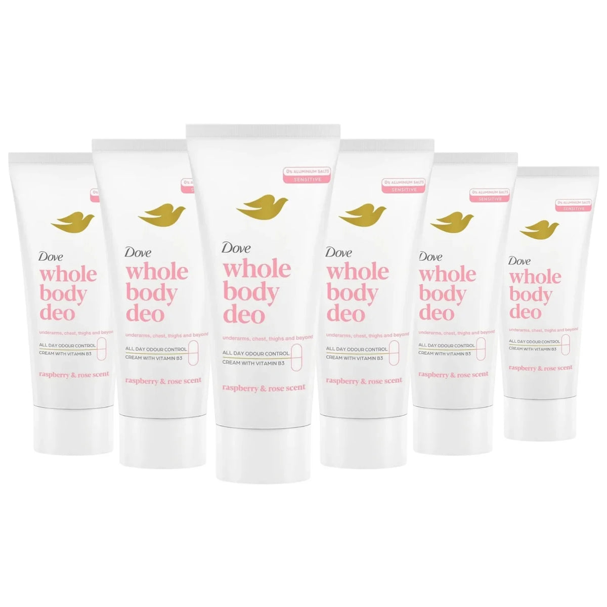Dove Whole Body Deodorant Invisible Cream, Raspberry & Rose, 2.5oz -