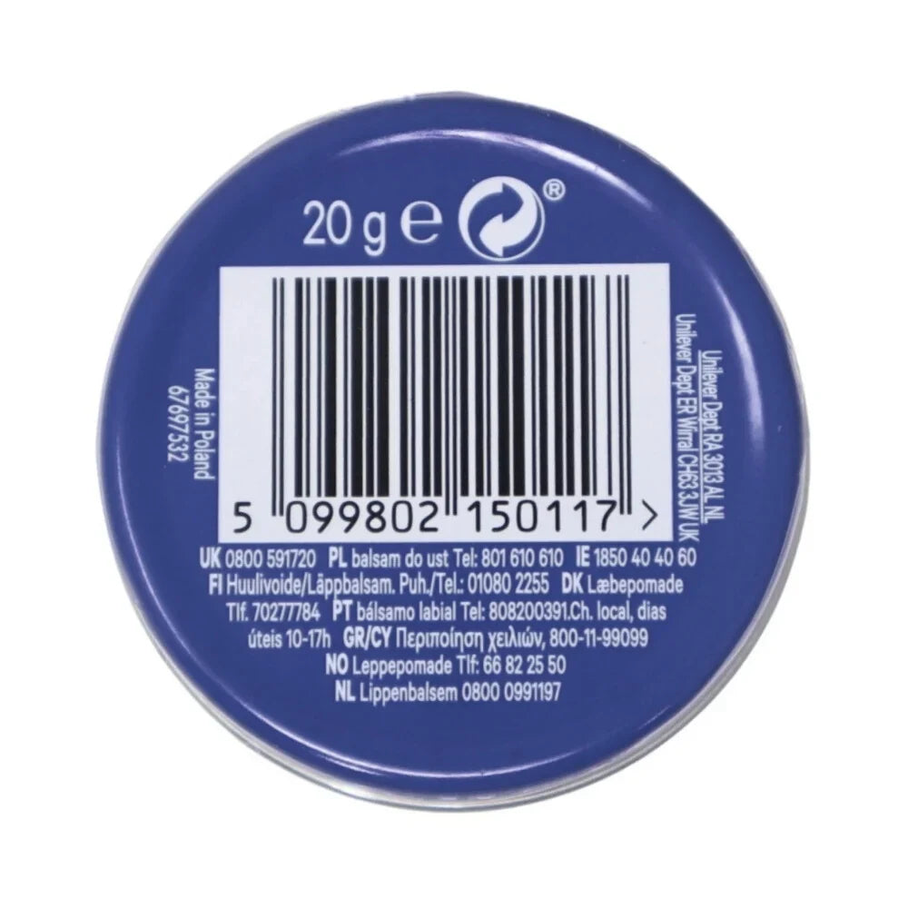 Vaseline Lip Therapy Lip Balm Tin, Original, 0.7oz (20g) -