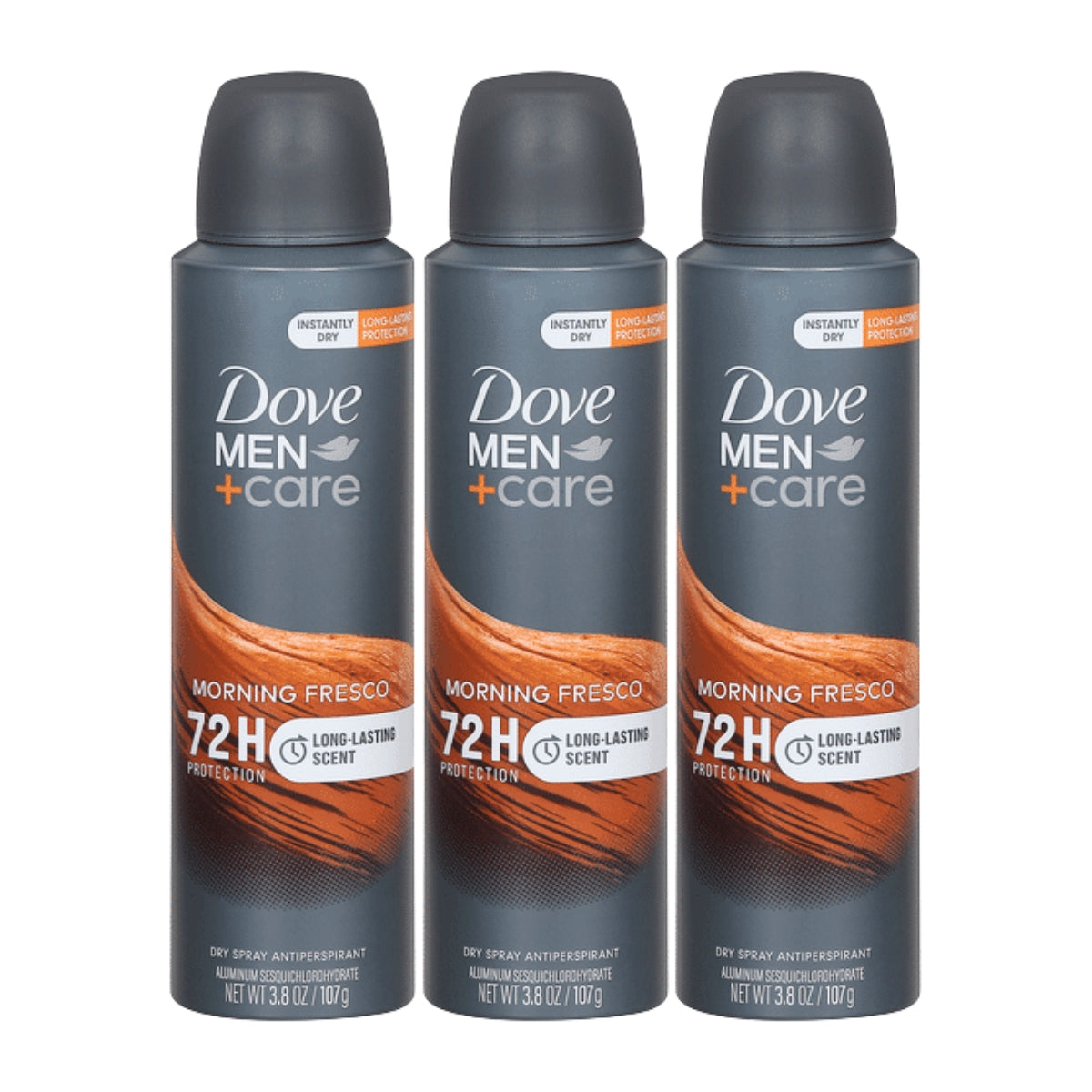 Dove Men+Care Dry Spray Antiperspirant, Morning Fresco, 3.8oz -