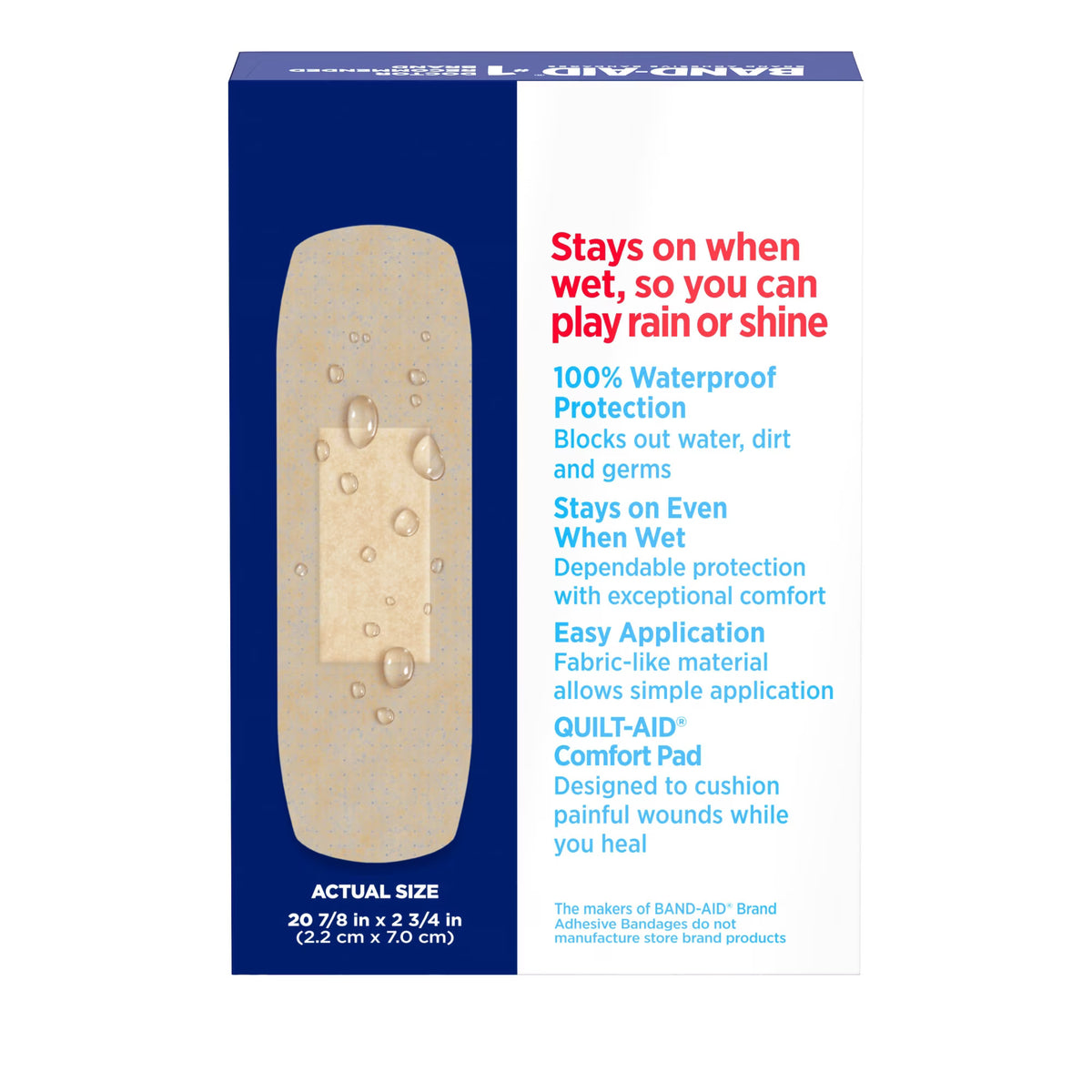 Band-Aid Water Block Flex Waterproof Adhesive Bandages, 20 Count, image 2