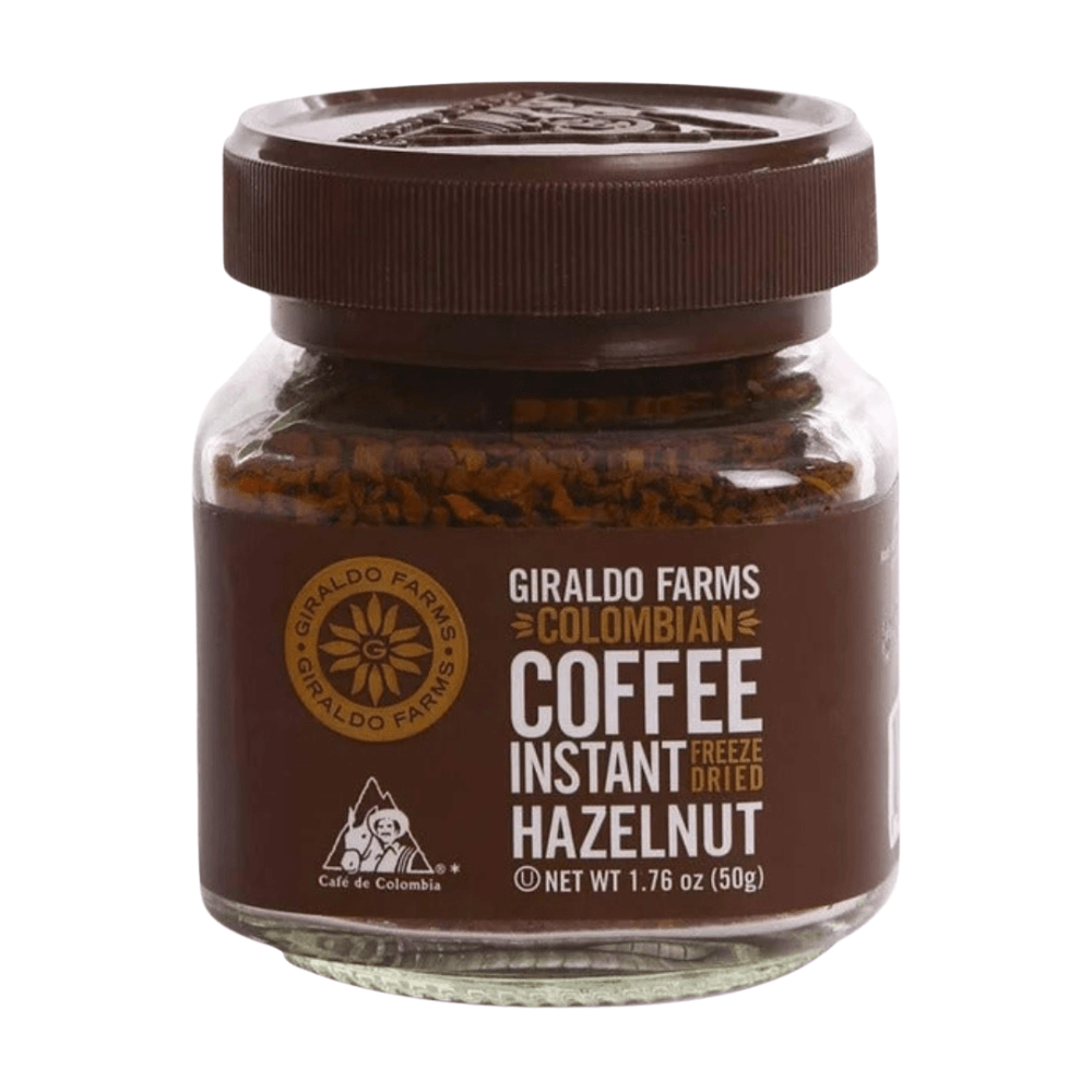 Giraldo Farms Hazelnut Instant Freeze Dried Colombian Coffee, 1.76 Oz. -