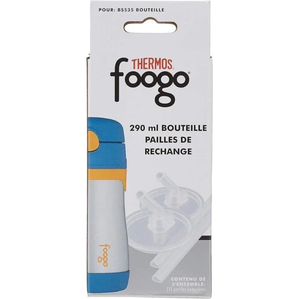 Replacement Straw for THERMOS Foogo 10-Ounce Bottles, Set of Two Straws -