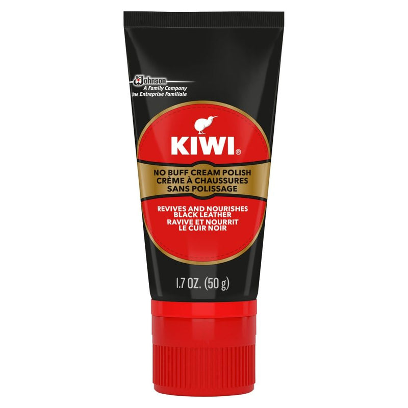 Kiwi No Buff Cream Polish, Revives and Nourishes Leather, Black, 1.7oz