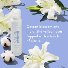 Native Whole Body Deodorant Spray, Cotton & Lily, 3.5oz