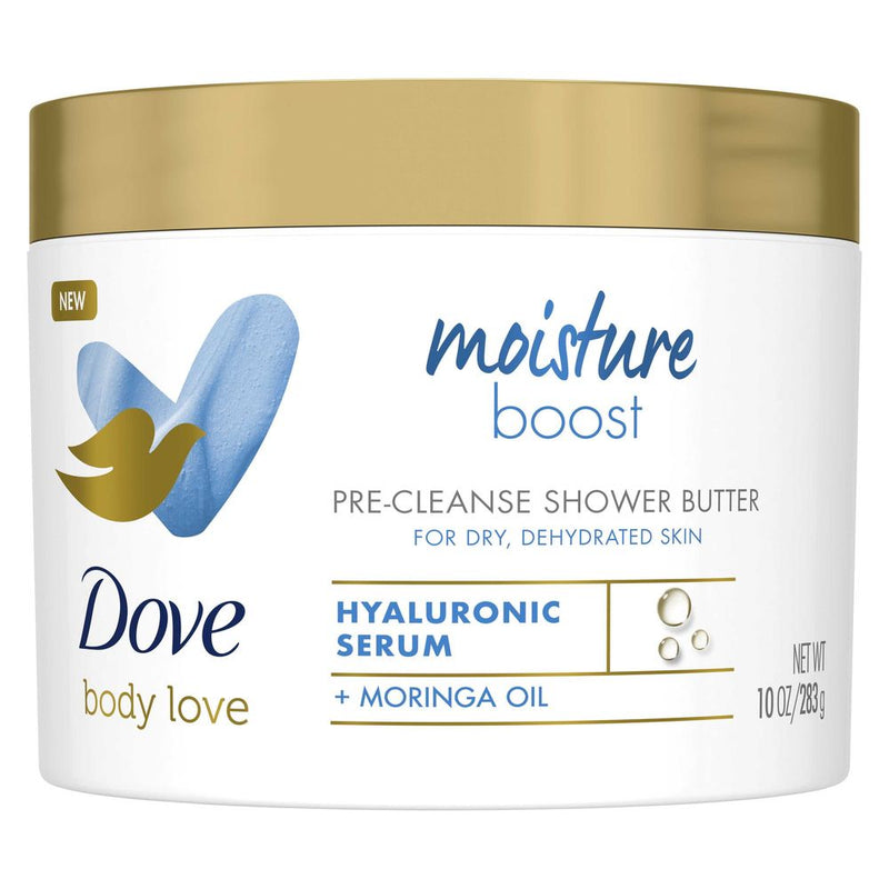Dove Body Love Moisture Boost Pre-Cleanse Shower Butter, 10 oz