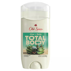 Old Spice Total Body Deodorant, Aloe + Rain, 3oz