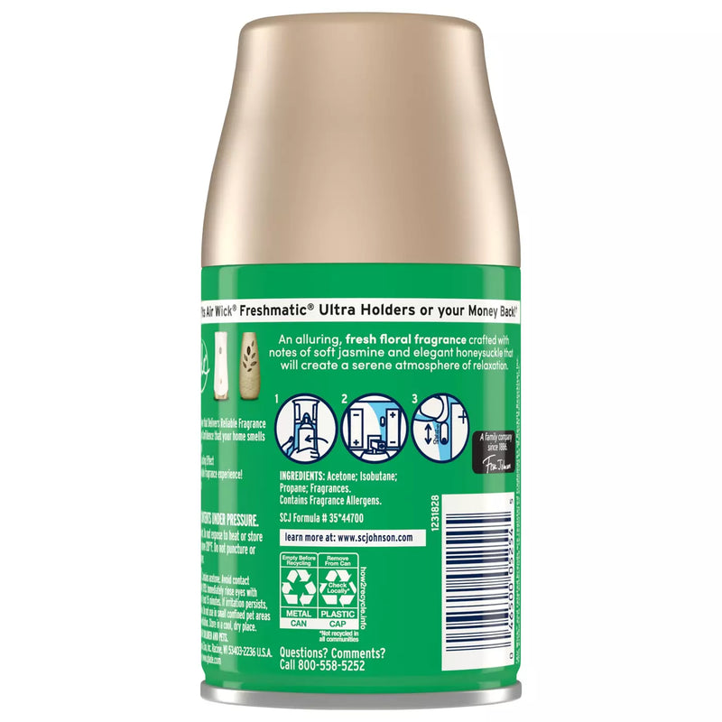 Glade Fresh Collection Automatic Spray Refill, Jasmine & Honeysuckle, 6.2oz