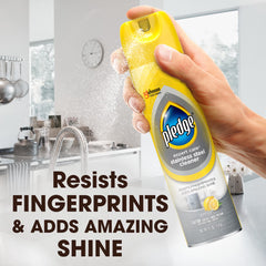 Pledge Expert Care Stainless Steel Cleaner, Lemon, 9.7oz