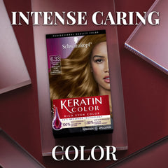 Schwarzkopf Keratin Color Permanent Hair Color, 6.33 Light Gold Brown