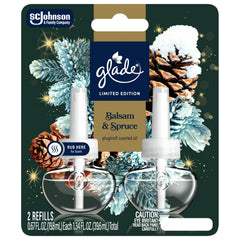 Glade PlugIns Scented Oil Refills, Balsam & Spruce, 0.67oz, 2 Count