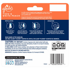 Glade PlugIns Scented Oil Refills, Yuzu & Peach, 5 Count