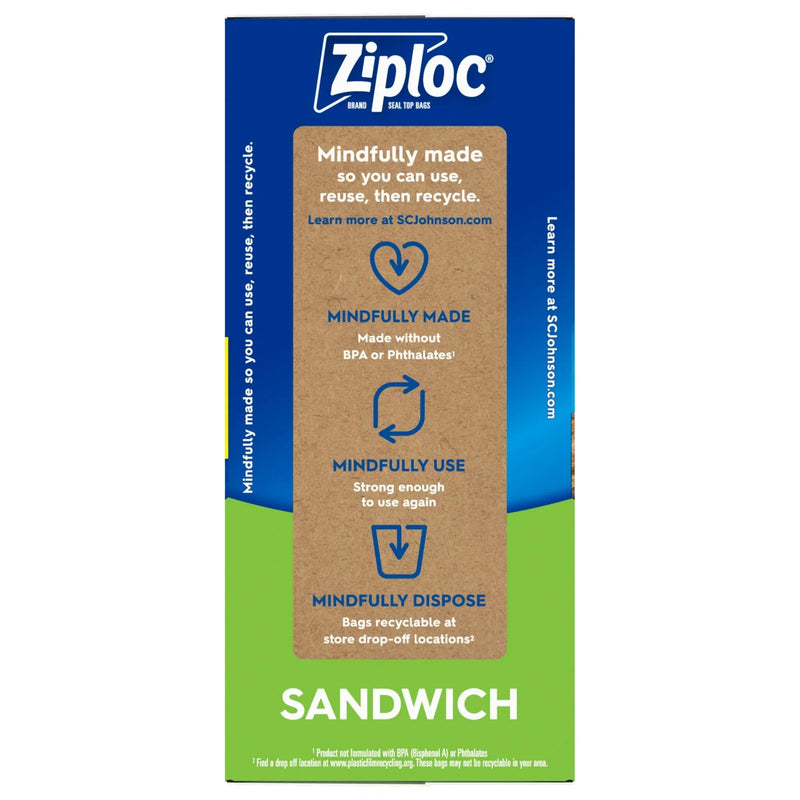 Ziploc Sandwich Bags with EasyGuide Technology, 280 Count ( 7" x 5" )