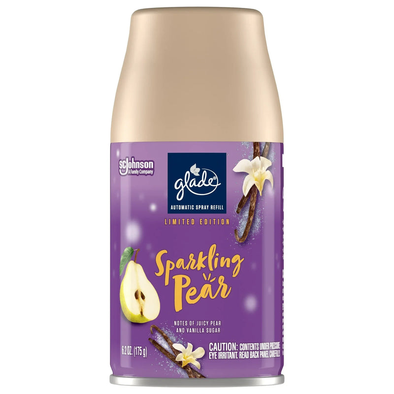Glade Automatic Spray Air Freshener Refills, Limited Edition Scent Sparkling Pear, 6.2oz