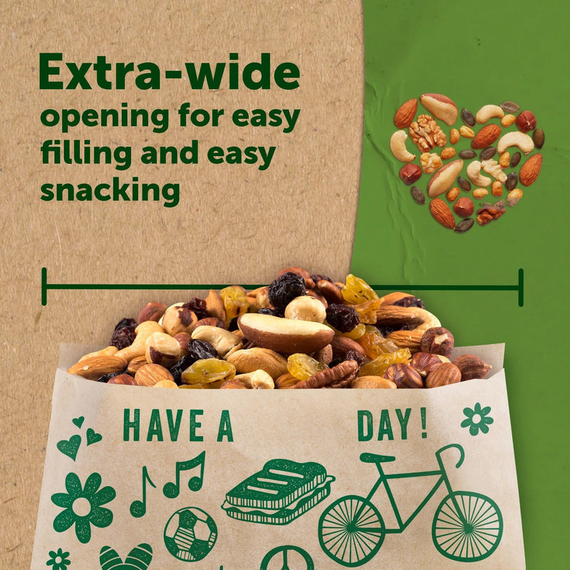 Ziploc Recyclable Paper Bags with Resealable Stickers, 50 Count