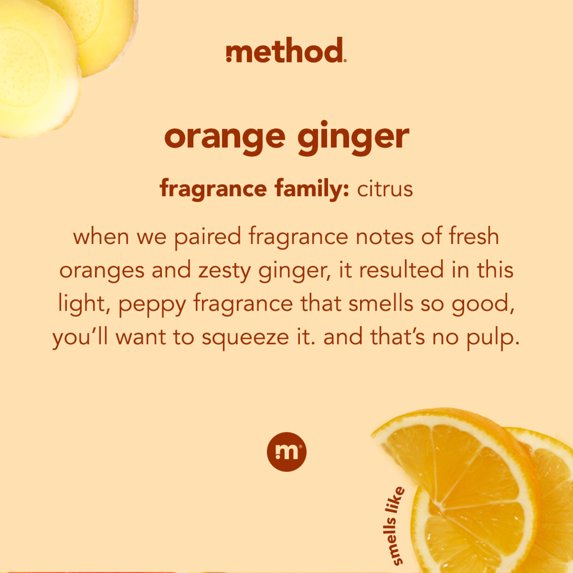 Method Foaming Hand Wash, Orange Ginger, 10oz