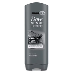 Dove Men+Care Charcoal + Clay Purifying Body & Face Wash, 18 oz