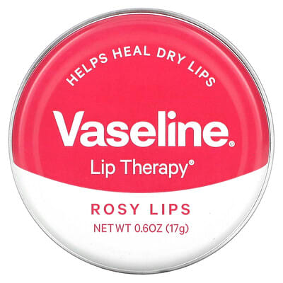 Vaseline Lip Therapy Lip Balm Tin, Rosy Lips, 0.6oz