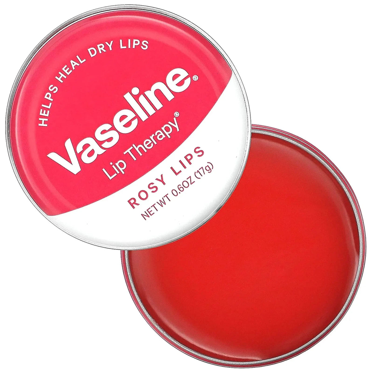 Vaseline Lip Therapy Lip Balm Tin, Rosy Lips, 0.6oz -