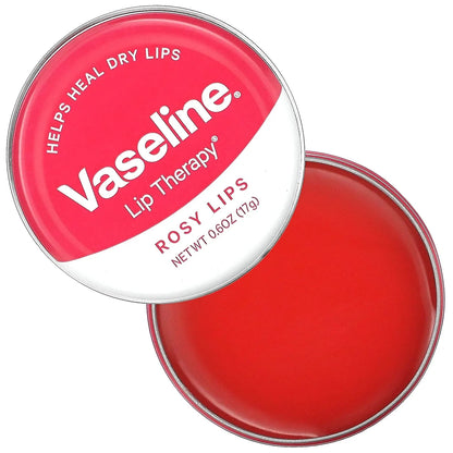 Vaseline Lip Therapy Lip Balm Tin, Rosy Lips, 0.6oz -