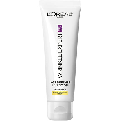L'Oreal Paris Wrinkle Expert 55+ Age Defense UV Lotion SPF 30, 1.7 oz