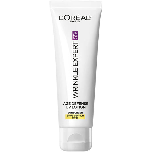 L'Oreal Paris Wrinkle Expert 55+ Age Defense UV Lotion SPF 30, 1.7oz -