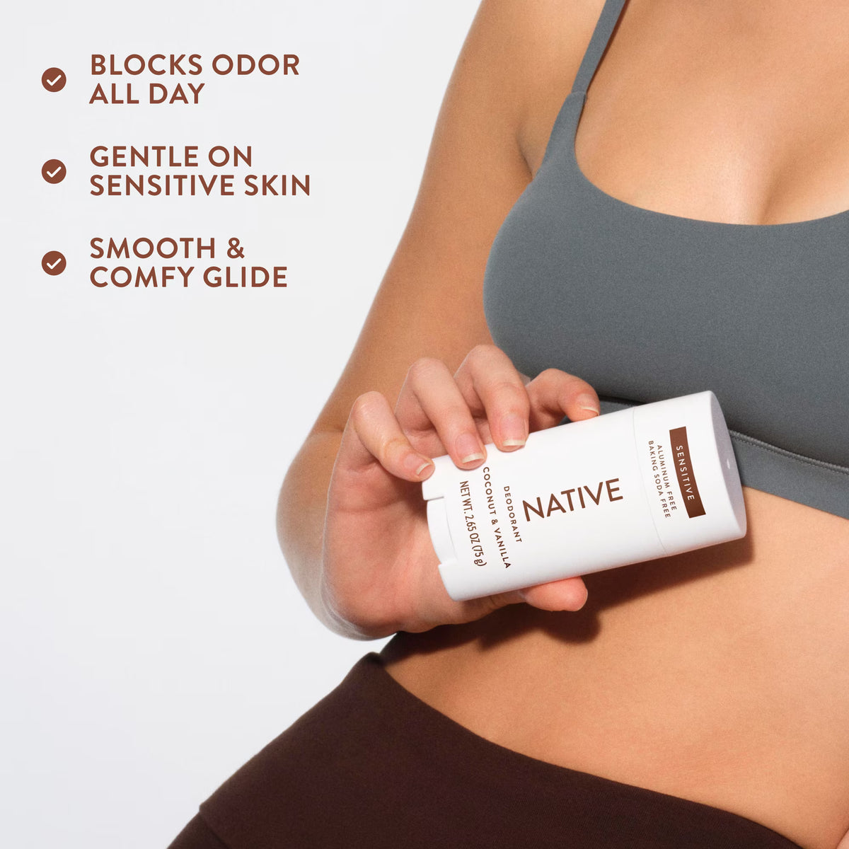 Native Sensitive Deodorant Stick, Coconut & Vanilla, 2.65 oz, image 9