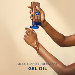 Vaseline Glazed and Glisten Golden Hour Glow Shimmering Gel Oil, Vanilla Cocoa, 6.8oz