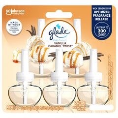 Glade PlugIns Scented Oil Refills, Vanilla Caramel Twist, 0.67oz, 5 Count