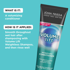 John Frieda Volume Lift Weightless Conditioner, 8.45oz