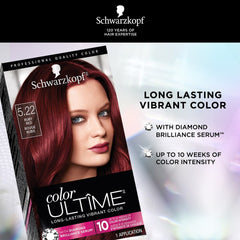 Schwarzkopf Color Ultime Long-Lasting Vibrant Hair Color, 5.22 Ruby Red