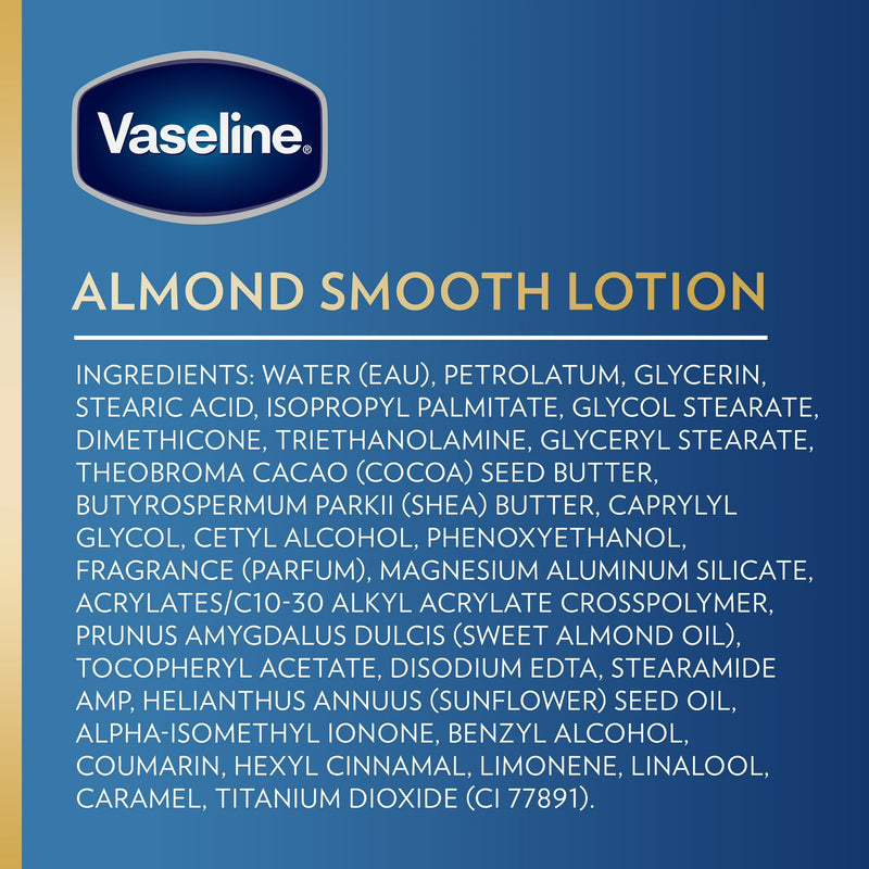 Vaseline Intensive Care Lotion, Almond Smooth, 10oz