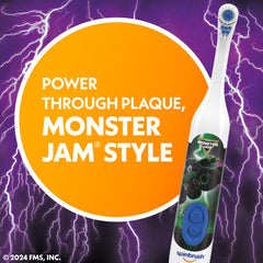 Spinbrush Kids Battery Powered Soft Bristle Toothbrush, Monster Jam Grave Digger