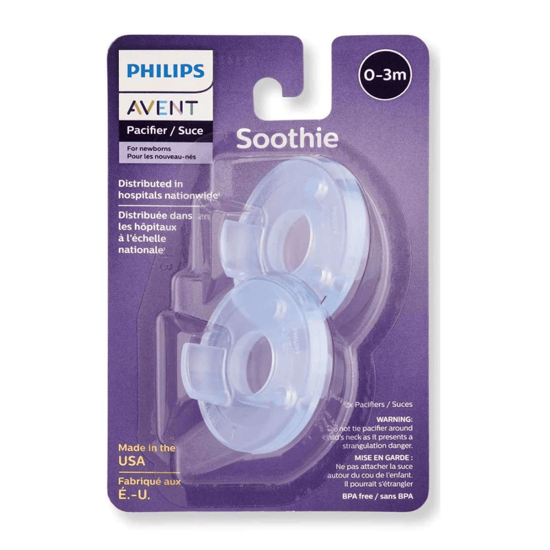 2 Pack Philips AVENT Soothie Pacifier, 0-3 Months, Blue - First Choice Buying