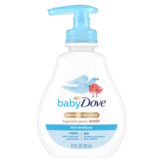 Baby Dove Sensitive Skin Care Hypoallergenic Wash, Rich Moisture, 6.5oz -