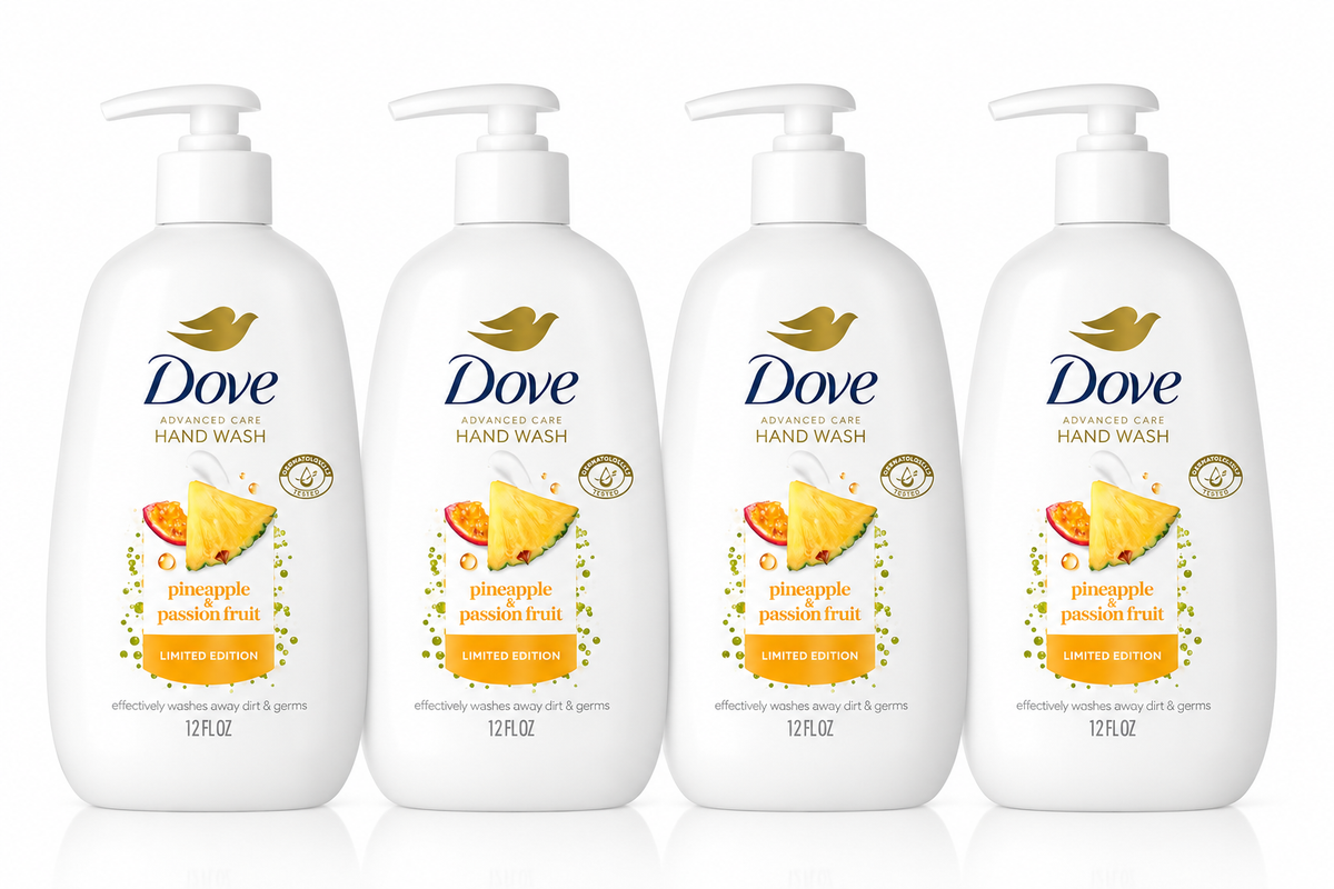Dove Advanced Care Hand Wash, Pineapple & Passionfruit, 12 oz