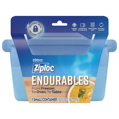 Ziploc Endurables Small Container, Reusable Silicone Bags, 16oz