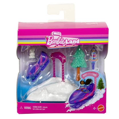 Mini Barbie Land Dream Snowmobile Collectible Playset, image 4