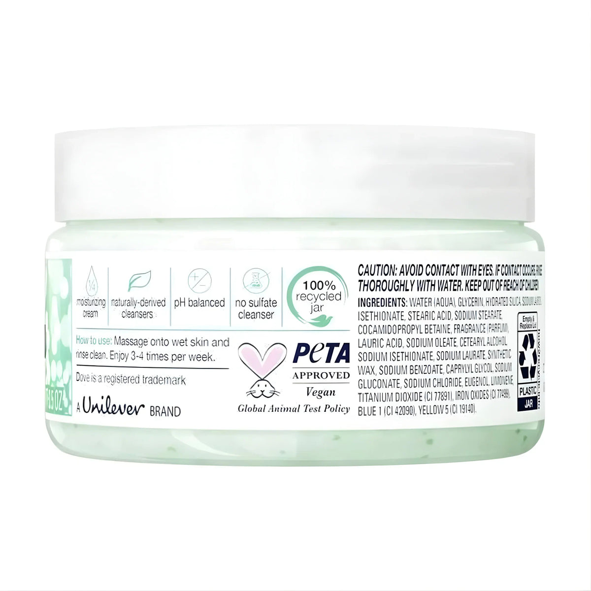 Dove Limited Edition Body Scrub, Winter Mint, 3.5oz -