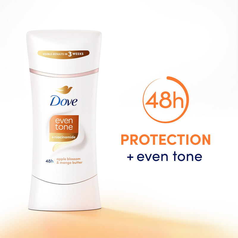 Dove Even Tone Antiperspirant Deodorant, Apple Blossom & Mango Butter, 2.6oz