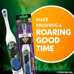 Spinbrush Kids Battery Powered Soft Bristle Toothbrush, Monster Jam Grave Digger