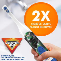 Spinbrush Kids Battery Powered Soft Bristle Toothbrush, Monster Jam Grave Digger