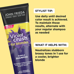 John Frieda Violet Crush for Blondes Purple Shampoo, 8.3oz