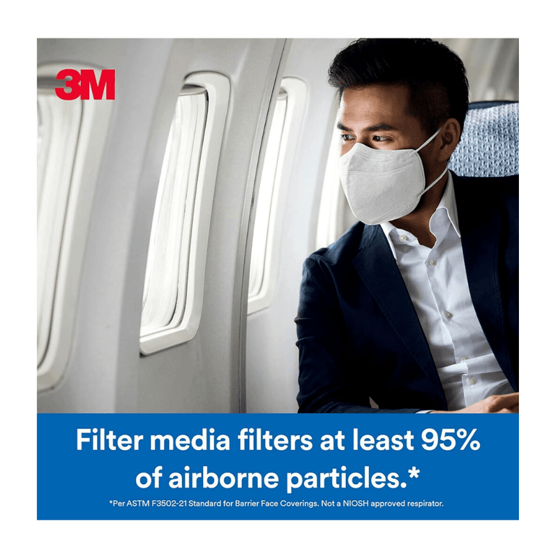 3M Filtering Barrier Face Covering, Breathable Materials, Convenient & Disposable, One Size - First Choice Buying