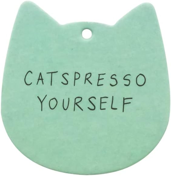 Catspresso Yourself Cat-Shaped Car Air Fresheners, Jasmine, 3"x3", 2-Pack