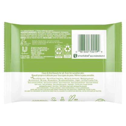 Simple Kind To Skin Cleansing Facial Wipe, Travel Size Pack, 7 Count, image 2